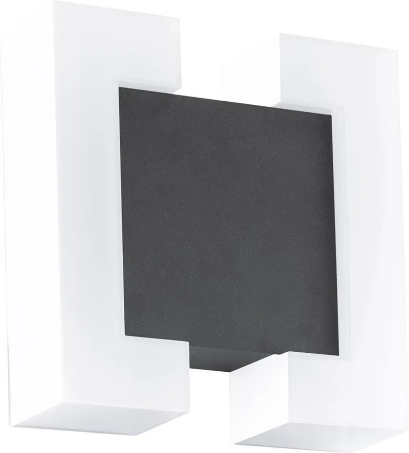 Sitia - Buitenverlichting - IP44 - Wandlamp - 2 Lichts - Wit von EGLO in Anthrazit – Produktfoto