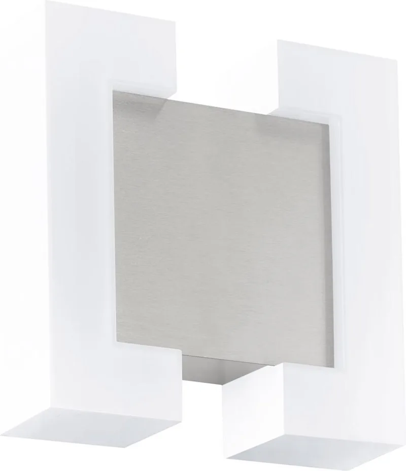 Sitia - Buitenverlichting - IP44 - Wandlamp - 2 Lichts - Wit de EGLO en Nikkel-mat – photo produit