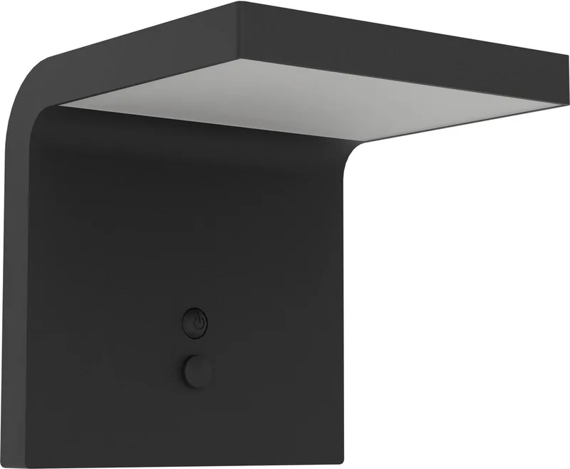 Spiante Solar Wandlamp Buiten - zonne-energie - LED - 14 cm - Zwart/Wit de EGLO en Noir – photo produit