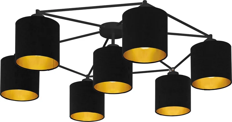 Staiti Plafondlamp - E27 - Ø 84 cm - Zwart/Goud van EGLO in Zwart – productfoto