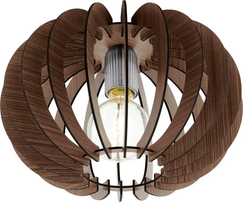 Stellato - plafondlamp - E27 - Ø40 cm - donkerbruin/nickel-mat de EGLO en Marron – photo produit