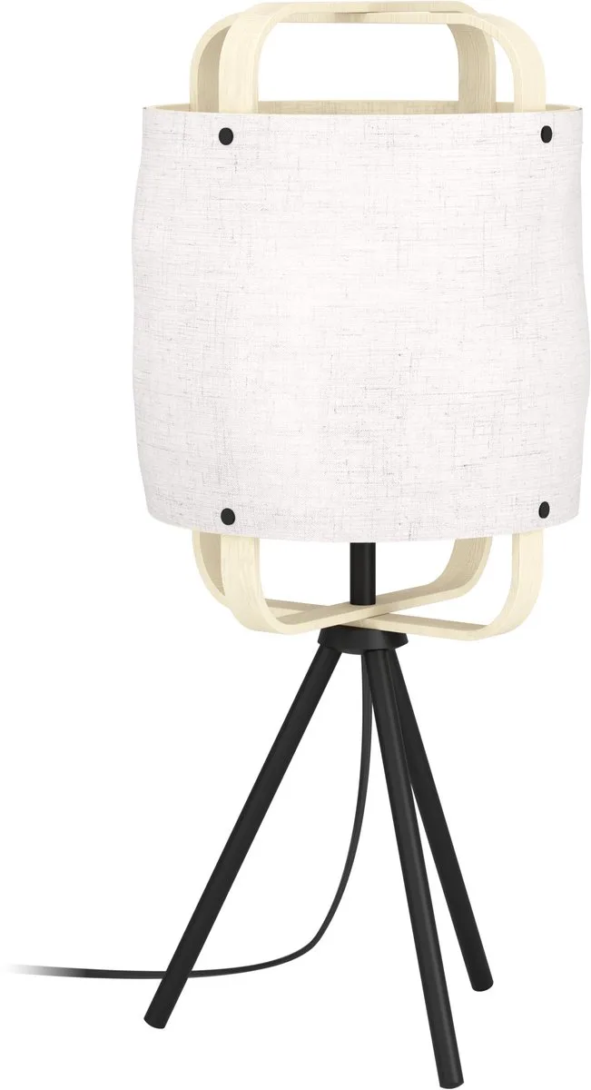 Surfleet Tafellamp - E27 - 51,5 cm - Zwart/Beige/Bruin fra EGLO i Sort – produktbillede