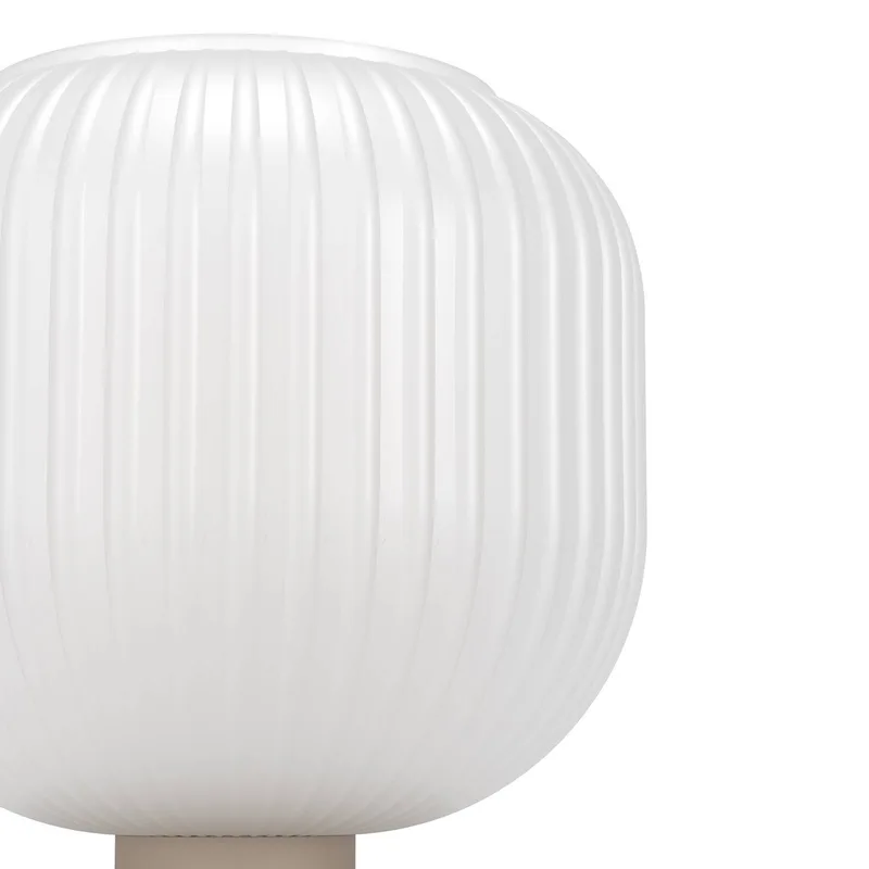 Tafellamp Dasmina, wit/zandkleurig, glas, staal, E27 de EGLO en Blanc, Zand – photo produit