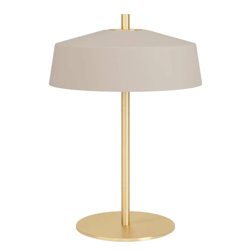 Tafellamp Valdiola, zandkleur/messing, metaal fra EGLO i Zandbeige, Messing – produktbillede