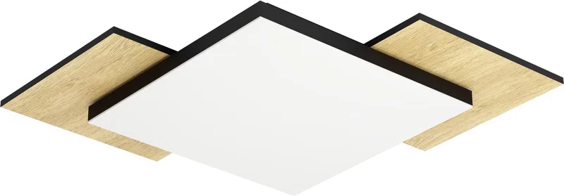 Tamuria Plafondlamp - LED - Ø 28.5 cm - Zwart | Bruin de EGLO en Marron – photo produit