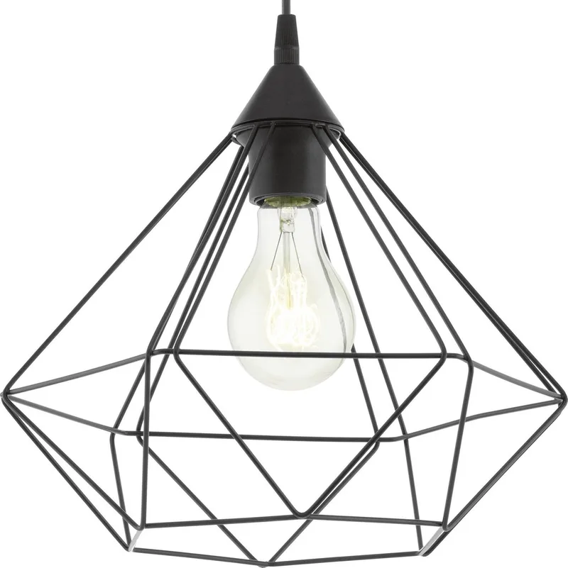 Tarbes Hanglamp - E27 - Ø 32,5 cm de EGLO en Noir – photo produit