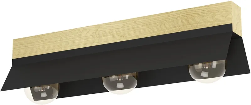 Tarrafo Plafondlamp - E27 - 64 cm - Zwart | Bruin by EGLO in Black – product photo