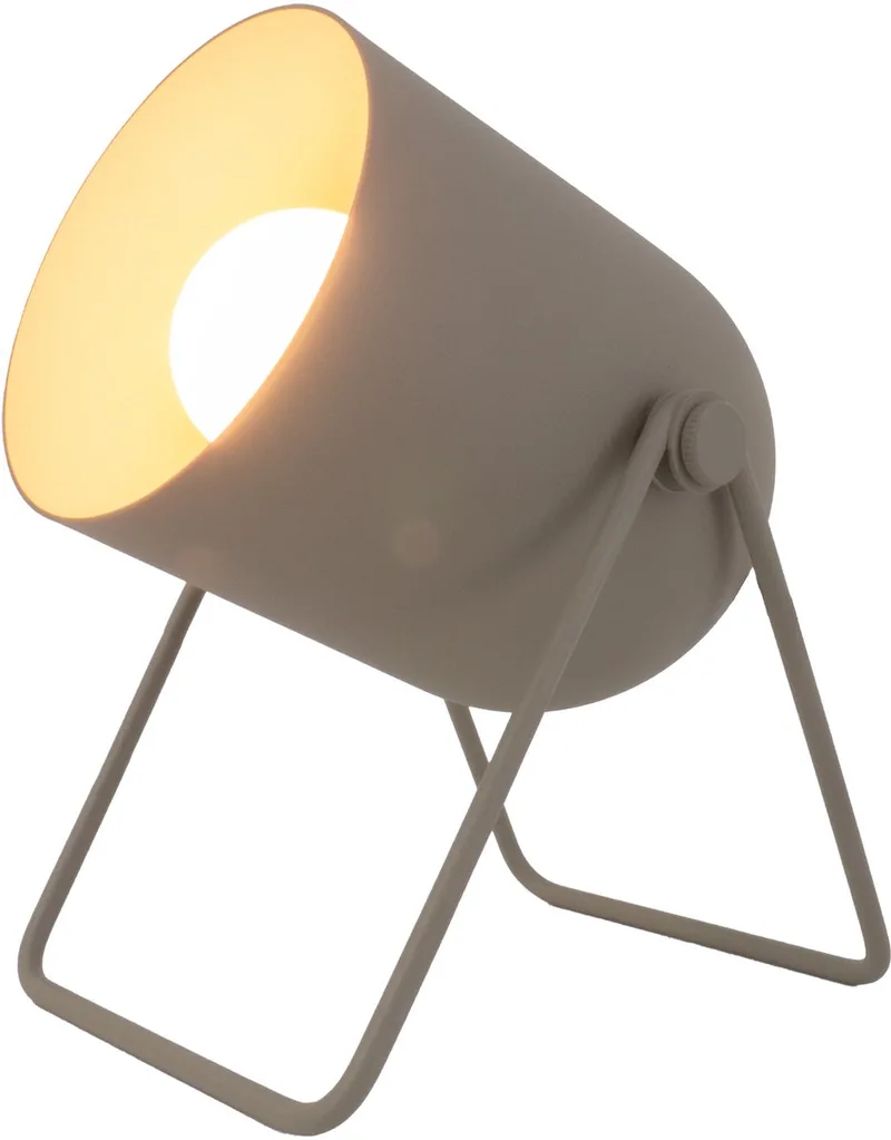 Tilston Tafellamp - E14 - 14.5 cm - Zandkleur/Beige/Crème - Kantelbaar fra EGLO i Zandkleur – produktbillede