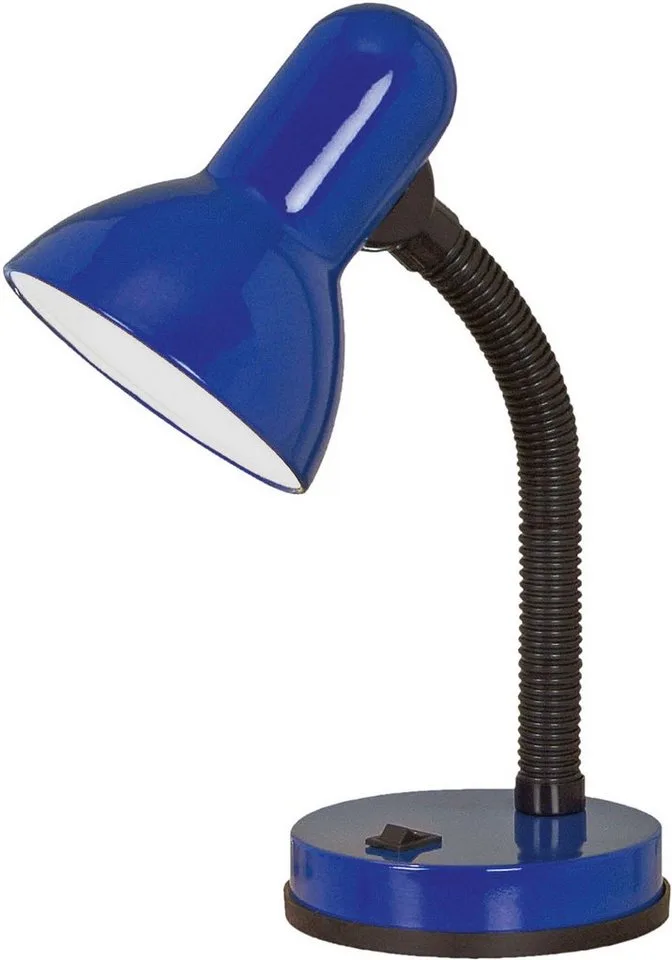 Tischleuchte BASIC, Ein-/Ausschalter, ohne Leuchtmittel, Leuchtmittel wechselbar, Ø12,5 x H30 cm / exkl. 1 x E27 (je max. 40W) / Wippschalter från EGLO i Blå – produktbild