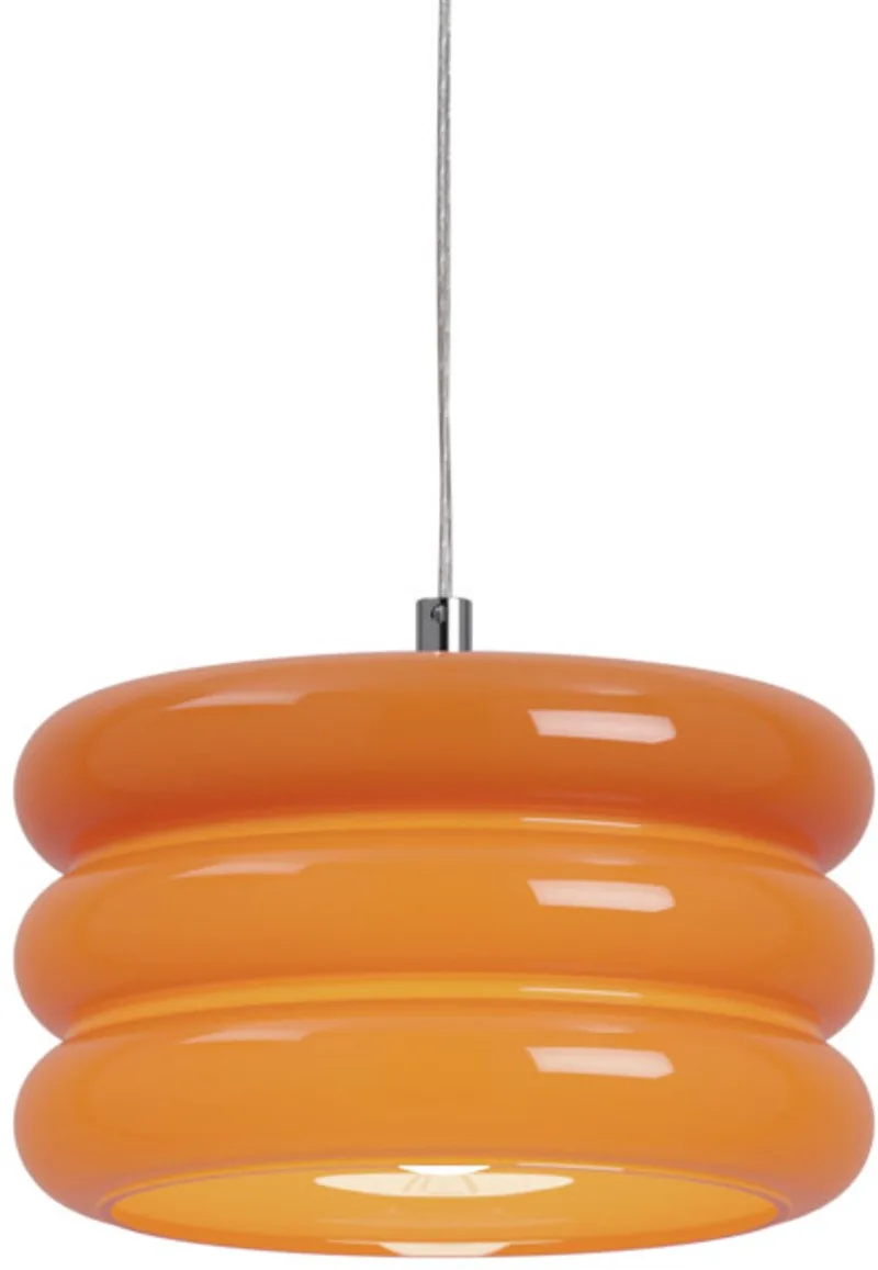 Tortora Hanglamp - E27 - Ø 20 cm - Chroom/Oranje fra EGLO i Krom – produktbillede
