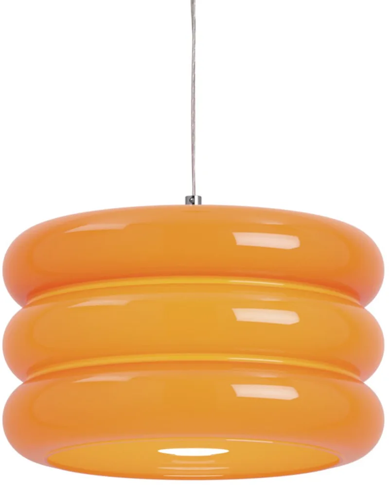 Tortora Hanglamp - E27 - Ø 30 cm - Chroom/Oranje fra EGLO i Krom – produktbillede