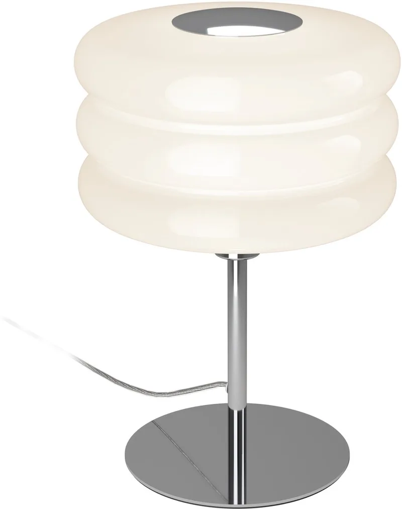 Tortora Tafellamp - E14 - 30 cm - Chroom/Wit från EGLO i Krom – produktbild