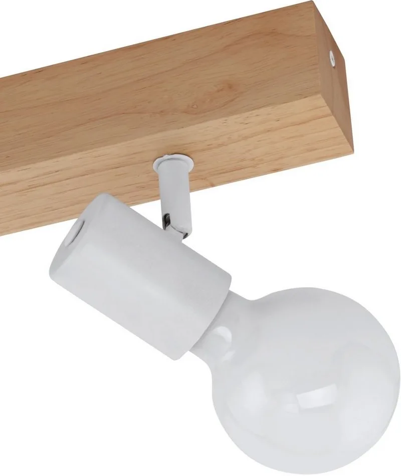 Townshend 3 - Plafondlamp - 3-lichts - E27 - eikenhout | wit von EGLO in Weiß – Produktfoto 3 von 5
