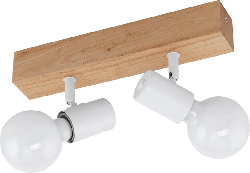 Townshend 3 Spot - 2 lichts - E27 - Bruin van EGLO in Wit – productfoto