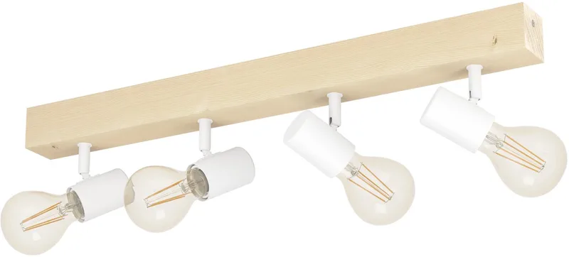 Townshend 3 Spot - E27 - 63 cm - Bruin | Wit de EGLO en Blanc – photo produit