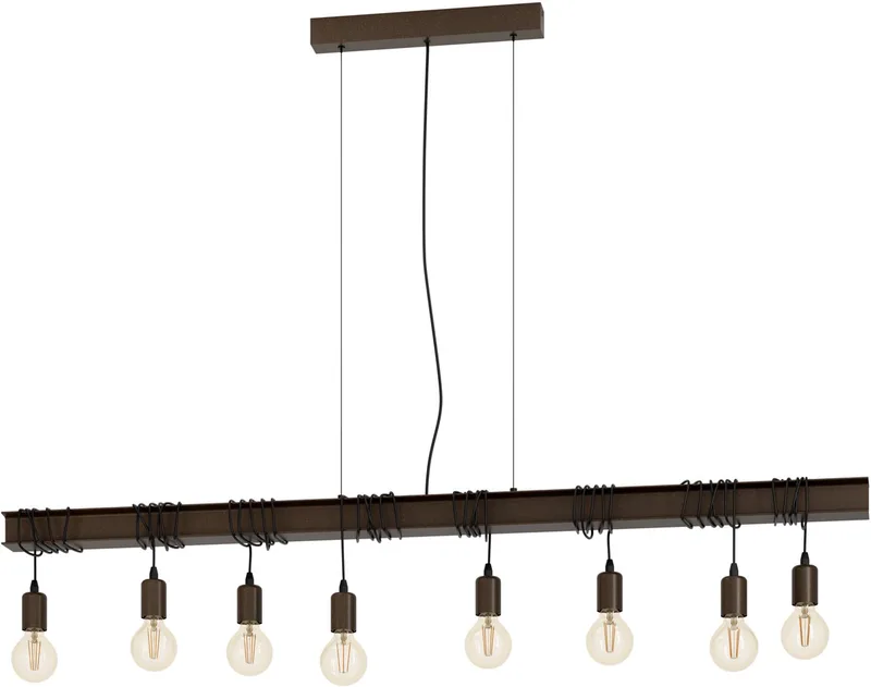 Townshend 4 Hanglamp - E27 - 150 cm fra EGLO i Brun – produktbillede