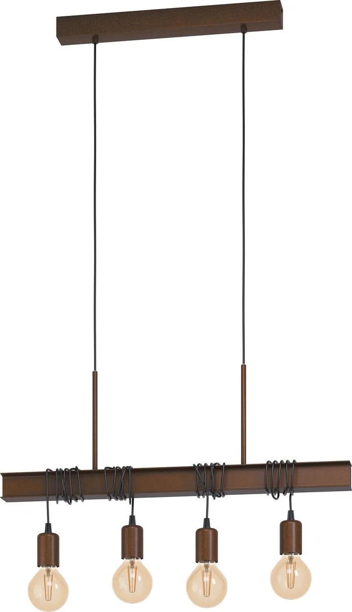 Townshend 4 Hanglamp - E27 - 70 cm fra EGLO i Brun – produktbillede