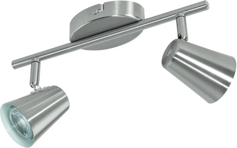 Travale 2 Opbouwspot - GU10 - Staal - Grijs by EGLO in Nikkel, Gesatineerd staal – product photo