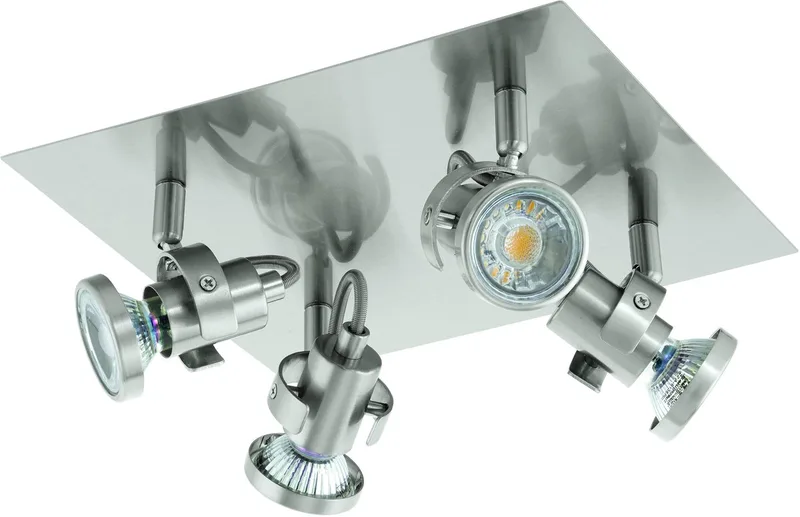 Tukon 3 - Spot - 4 Lichts - LED - Nikkel-Mat de EGLO en Gris – photo produit