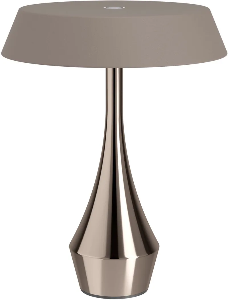 Turcio Tafellamp - Oplaadbaar - 20 cm - Instelbaar wit licht (warm, neutraal en daglicht) - Draadloos - Dimbaar - Buiten en Binnen de EGLO en Donker Brons – photo produit