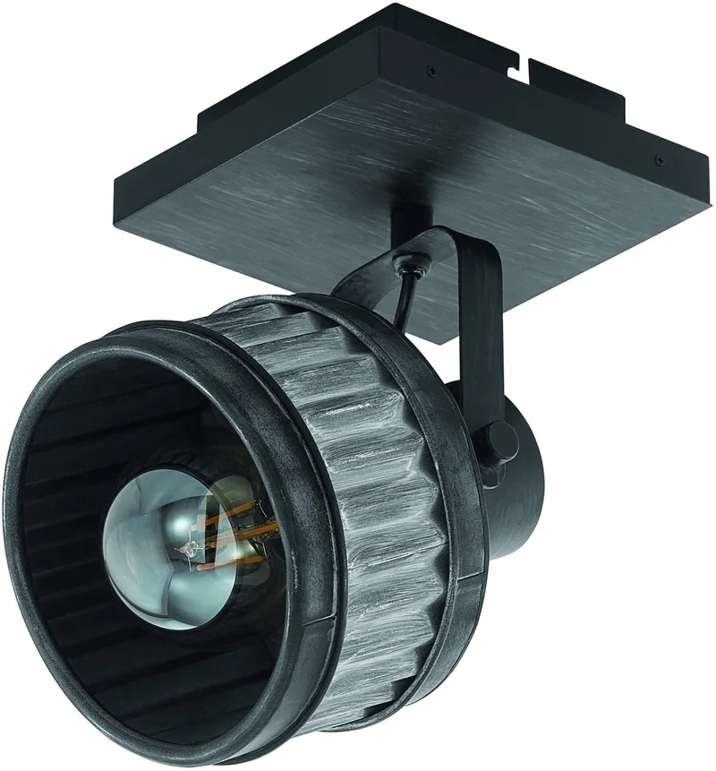 Turrock Plafondlamp - E27 - Ø 20 cm - Zwart | Grijs by EGLO in Grey – product photo
