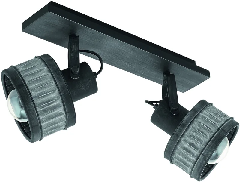 Turrock Wandlamp/Plafondlamp - E27 - 47,5 cm - Grijs de EGLO en Noir – photo produit