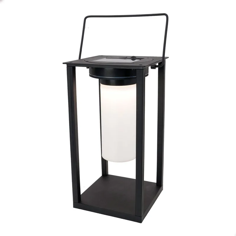 Usigni Solar Tafellamp Buiten - Zonne-energie - LED - 28 cm - Zwart/Wit - Oplaadbaar de EGLO en Noir – photo produit