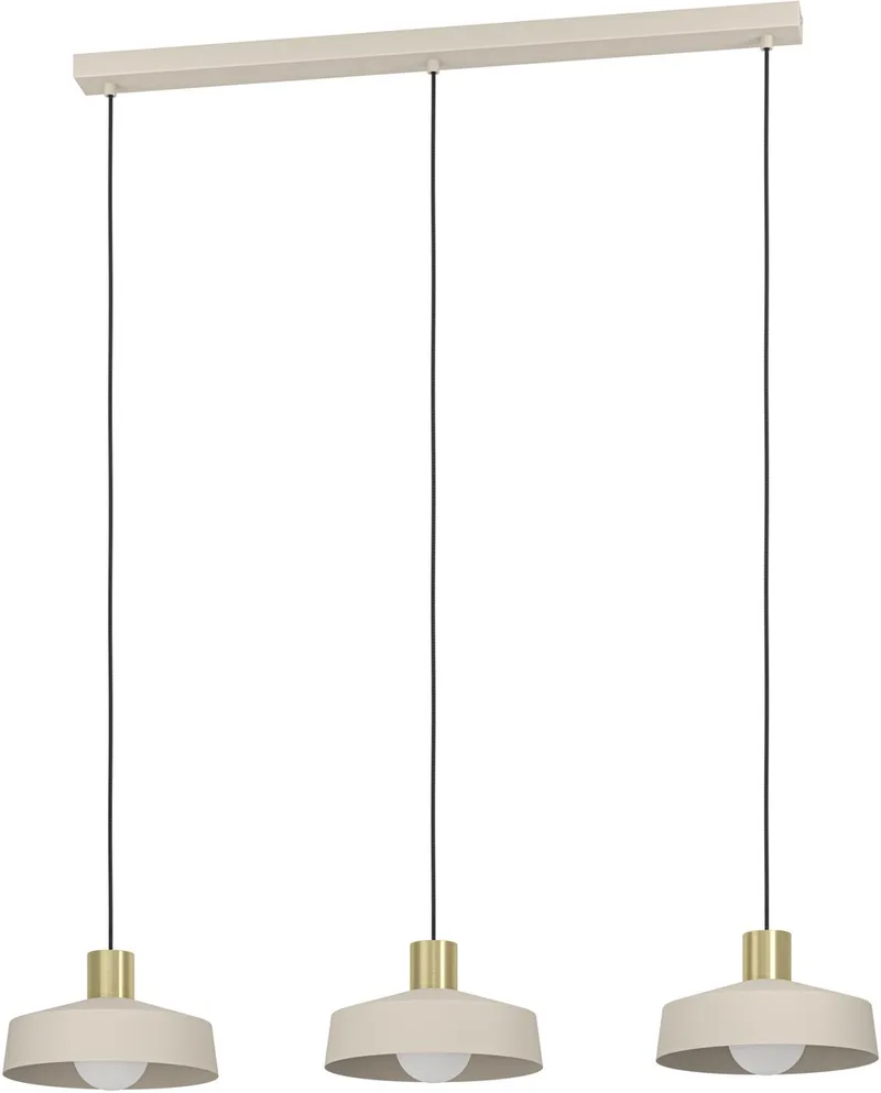 Valdiola Hanglamp - E27 - 93 cm - Beige | Goud | Zand - Staal van EGLO in Zand – productfoto
