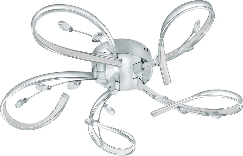 Vallemare Plafond- en Wandlamp - LED - Ø 65 cm - Chroom/Wit fra EGLO i Grå – produktbillede
