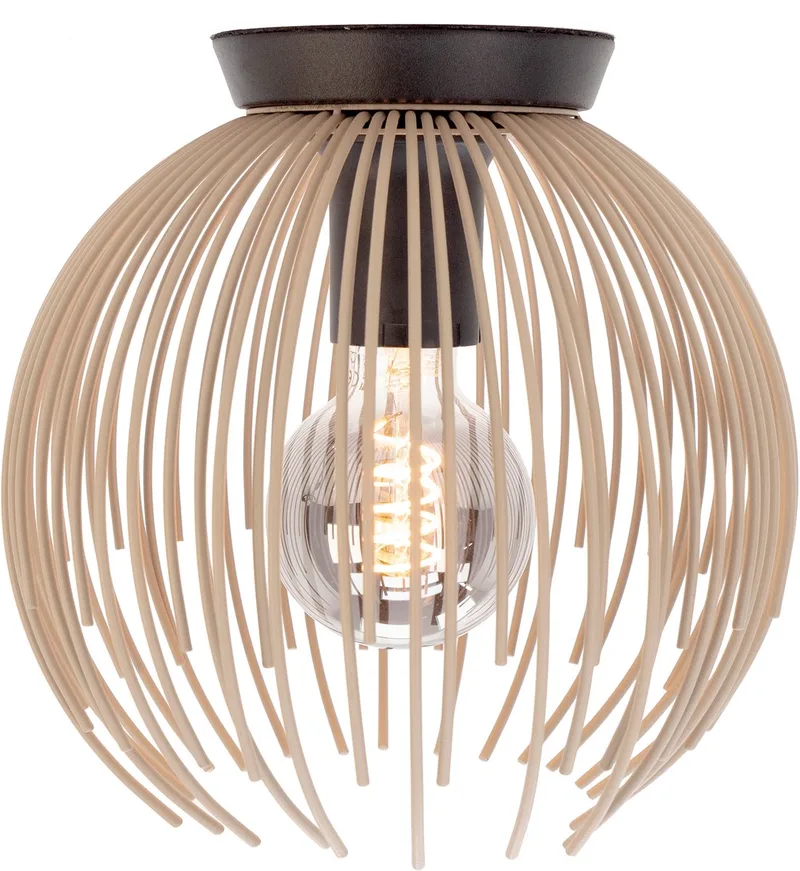 Venezuela-A Plafondlamp - E27 - Ø 23.5 cm - Zandkleur fra EGLO i Sort – produktbillede