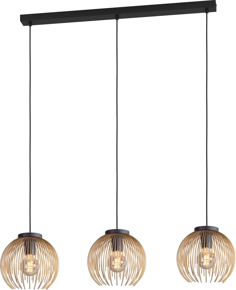 Venezuela Hanglamp - E27 - 93,5 cm - Goud/Zwart de EGLO en Noir – photo produit