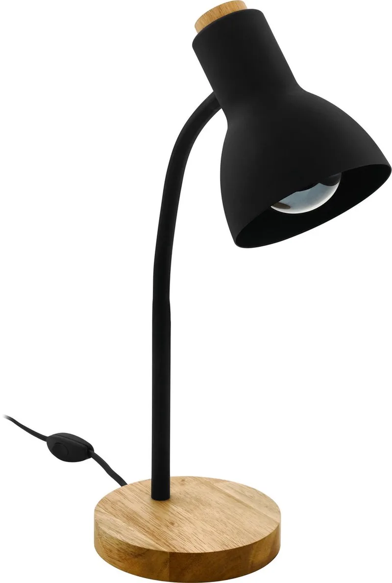 Veradal Tafellamp/bureaulamp - E27 - 42 cm - Bruin/Zwart fra EGLO i Brun – produktbillede