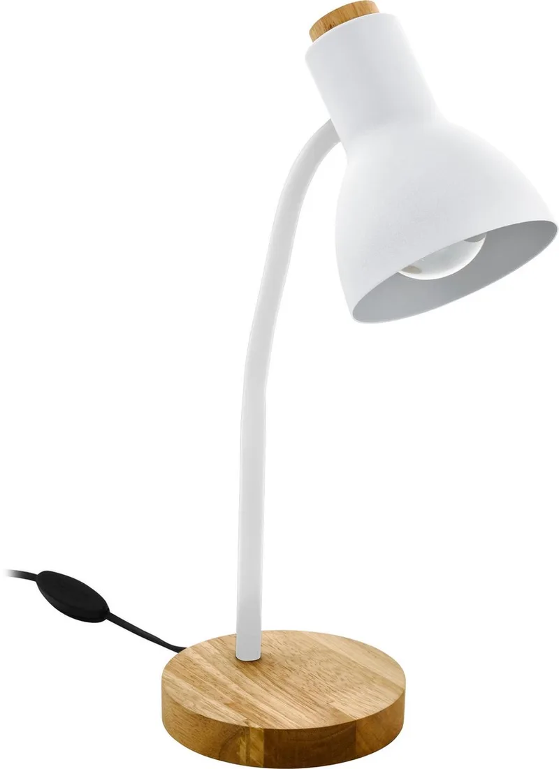 Veradal Tafellamp - E27 - 42 cm - Bruin/Wit de EGLO en Marron – photo produit