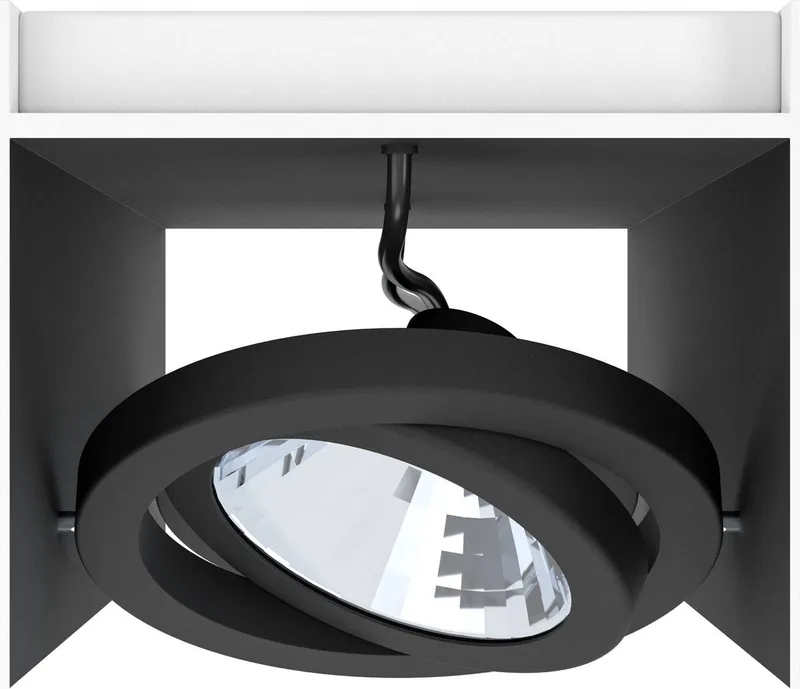 Vidago - LED Plafondlamp - 1-lichts - wit/zwart de EGLO en Blanc, Noir – photo produit