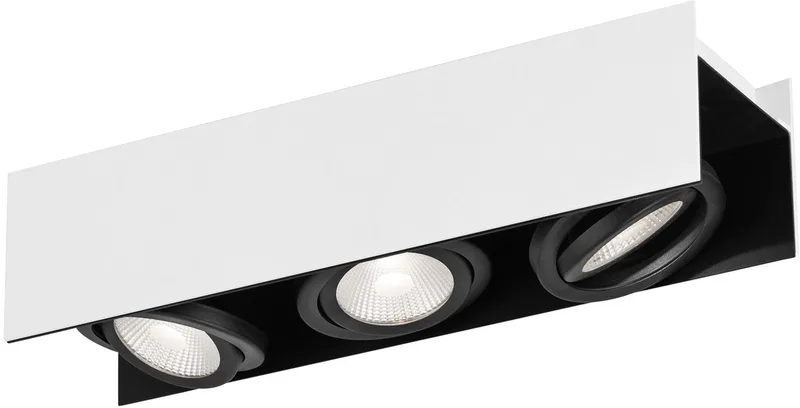 Vidago - LED Plafondlamp - 3-lichts - wit/zwart van EGLO in Wit, Zwart – productfoto