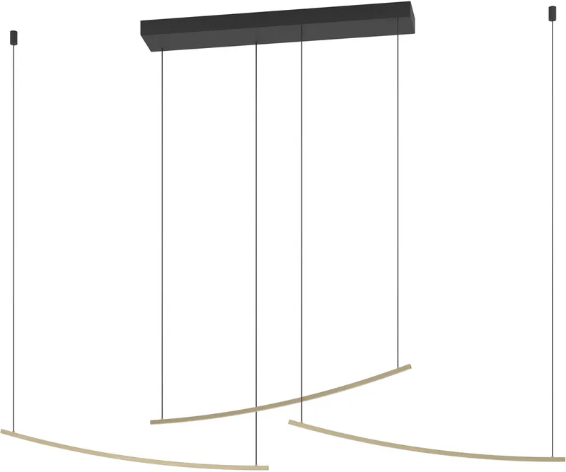 Villeggi Hanglamp - 122 cm - Goud/Wit - Instelbaar licht (warm, neutraal en daglicht) - Dimbaar de EGLO en Blanc – photo produit