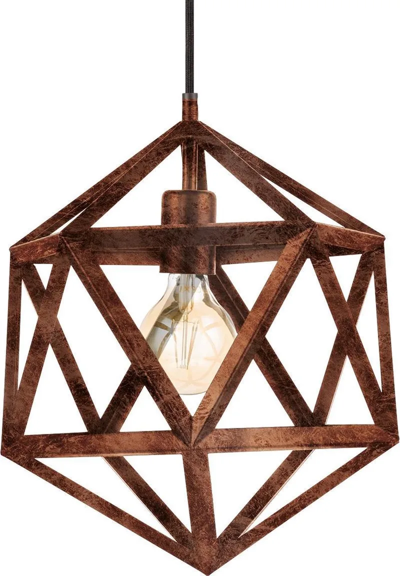 Vintage Embleton Hanglamp - 1 Lichts - Ø305mm. - Koper-Antiek de EGLO en Cuivre – photo produit