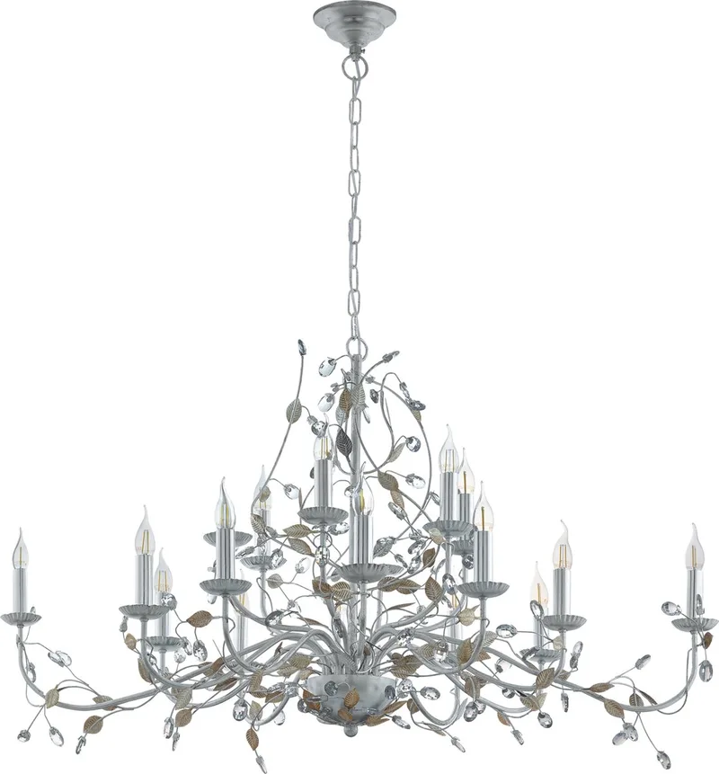 Vintage Flitwick 1 - Hanglamp - 15 Lichts - Ø1200mm. by EGLO in Silver – product photo