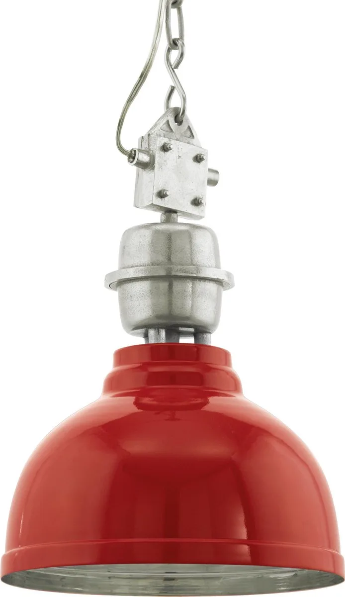 Vintage Grantham - Hanglamp - 1 Lichts - ø355 mm. - Chroom van EGLO in Rood – productfoto
