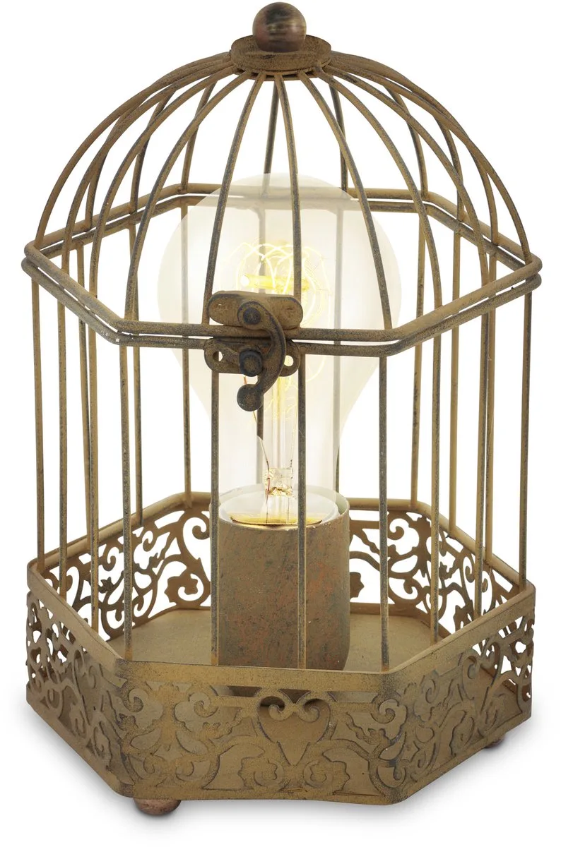 Vintage Harling - Tafellamp - 1 Lichts - Roestkleurig van EGLO in Bruin – productfoto