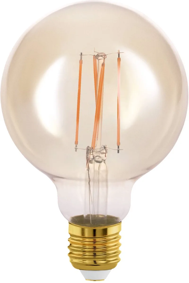 Vintage LED Kooldraadlamp – Ø 9,5 cm - E27 - Amberkleurig van EGLO – productfoto