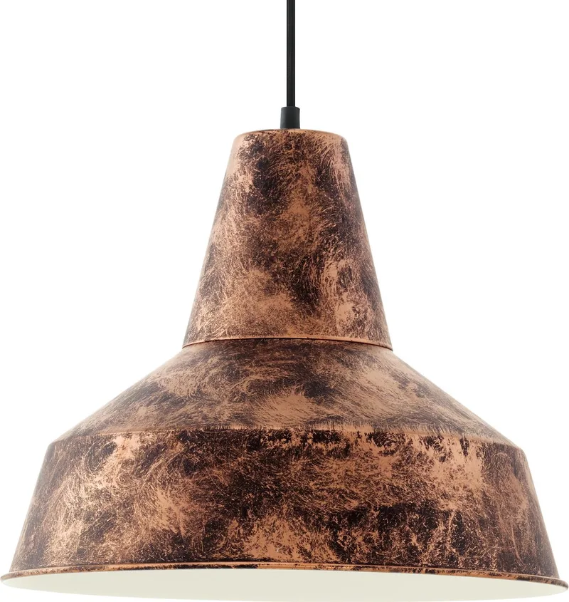 Vintage Somerton - Hanglamp - 1 Lichts - ø350 mm. de EGLO en Koperkleurig – photo produit