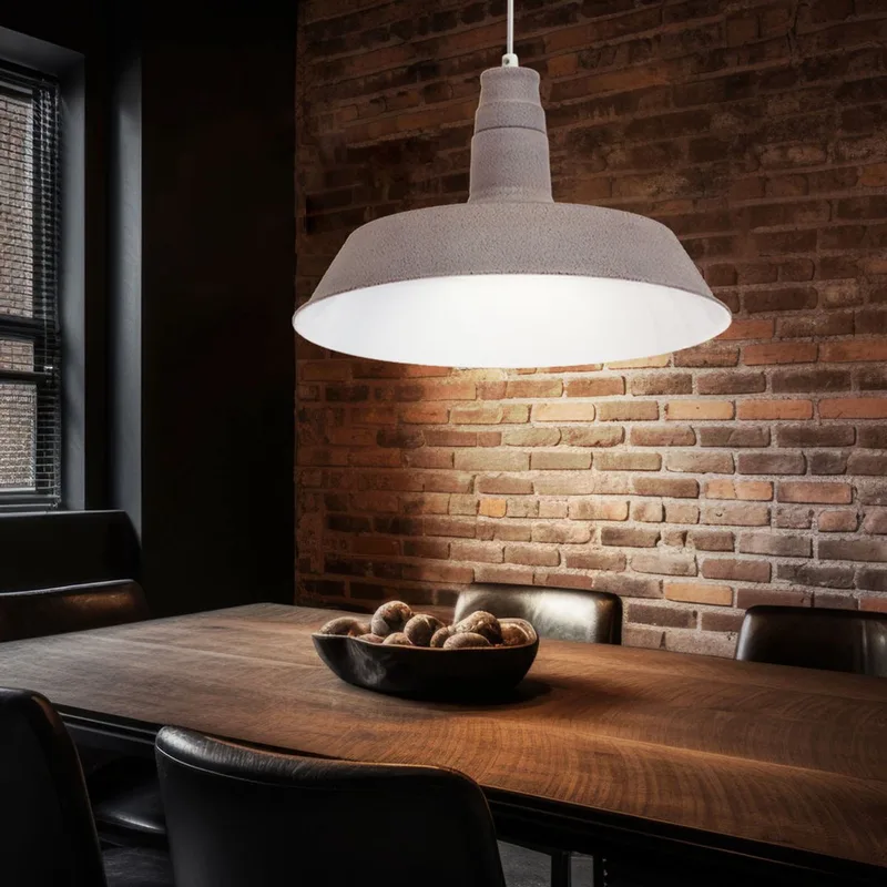 Vintage Somerton - Hanglamp - 1 Lichts - Ø365mm. - Taupe-Structuur by EGLO in Beige – product photo