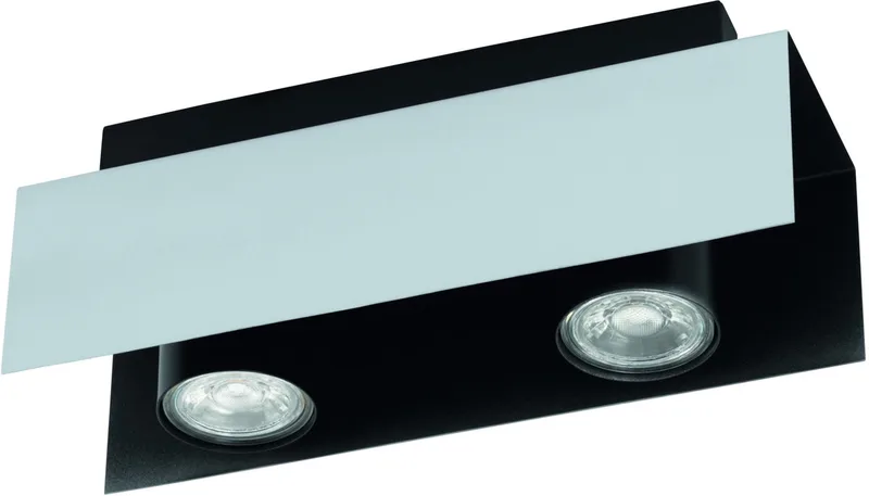 VISERBA DECKENLEUCHTE 2X400LM ALU von EGLO in Aluminium, Schwarz, Weiß – Produktfoto