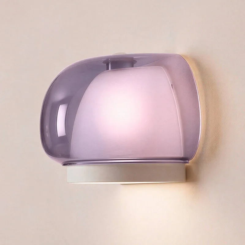Wandlamp Belomontejo, roze-transparant, glas, G9 fra EGLO i Roze-doorzichtig, Hvid – produktbillede
