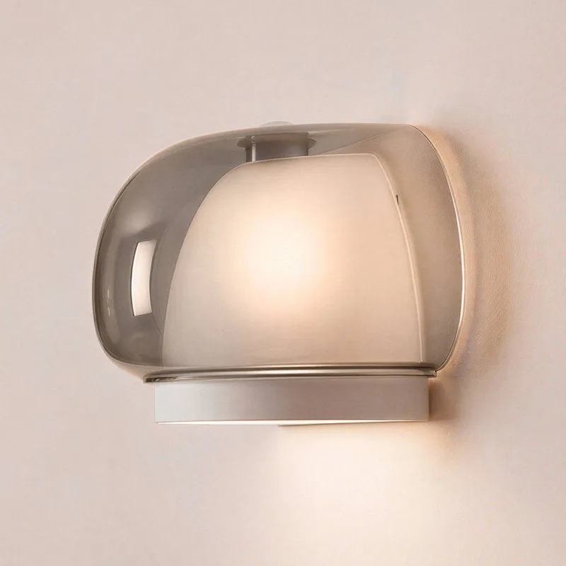 Wandlamp Belomontejo, zwart-transparant, glas, G9 fra EGLO i Zwart-transparant, Hvid – produktbillede