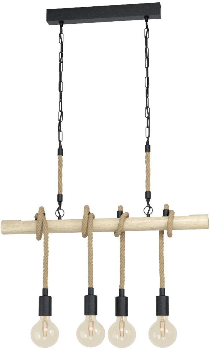 Youngstown Hanglamp - E27 - 70 cm - Zwart/Bruin by EGLO in Black – product photo