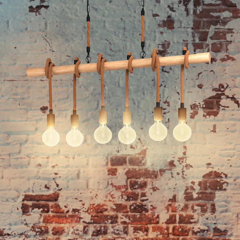 Youngstown hanglamp, lengte 100 cm, zwart/bruin, 6-lamps. från EGLO i Svart, Brun – produktbild