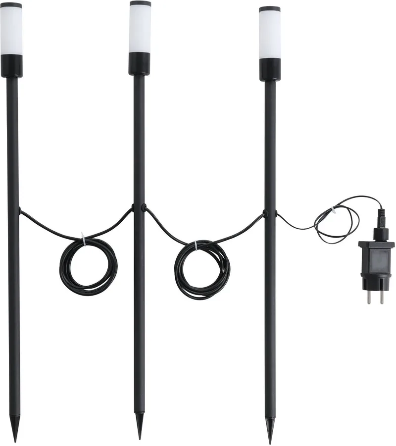 Zancaro Grondpin Buiten - LED - 60 cm - Zwart/Wit von EGLO in Schwarz – Produktfoto