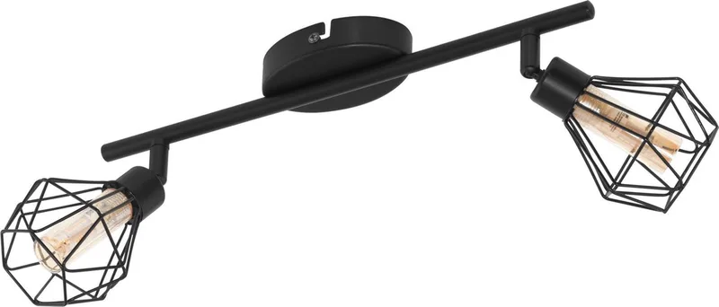 Zapata 1 - opbouwspot - 2-lichts - G9-LED - zwart/amberkleurig by EGLO in Black – product photo